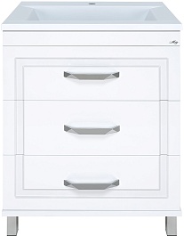 Misty Мебель для ванной Терра 70 L 3 ящика белая – фотография-3